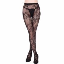 Crossdresser Elastic Garter Fishnet Hollow Out Hosiery Pantyhose-0