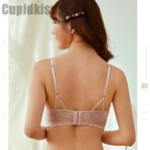 Crossdresser Gather Comfortable French Retro Soft Adjustable Push Up Bra Set-63818