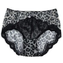 Crossdresser Leopard Seamless Transparent Women High Waist Panty-65258