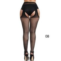 Crossdresser Thin Fishnet Flora Mesh Lace Pantyhose-67398