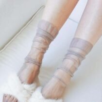 Crossdresser Ultra-thin Chiffon Transparent Tulle Socks-67704