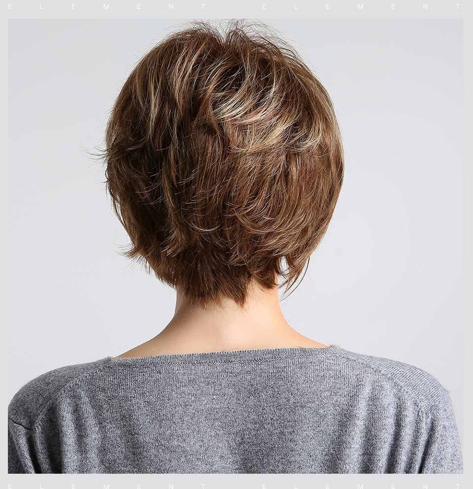 Crossdresser 6 inch Synthetic Pixie Cut Hair Natural Headline High Density Wigs